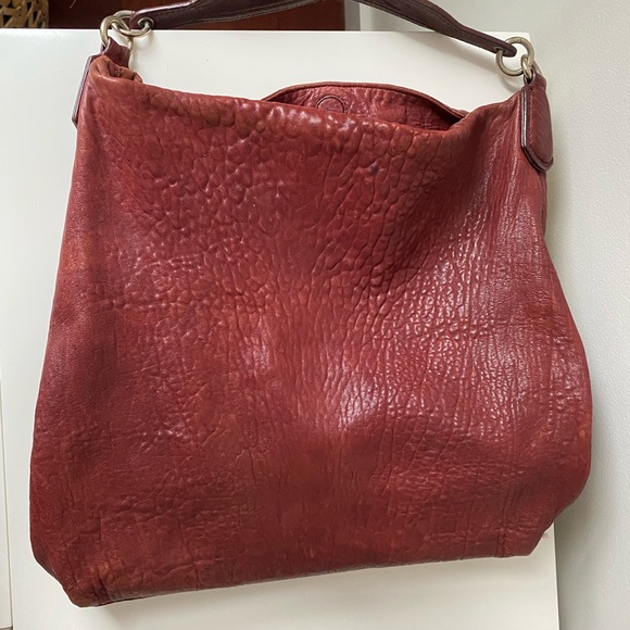 MUST GO! ALEXANDER WANG pebbled leather burgundy red bag - Picture 7 of 8
